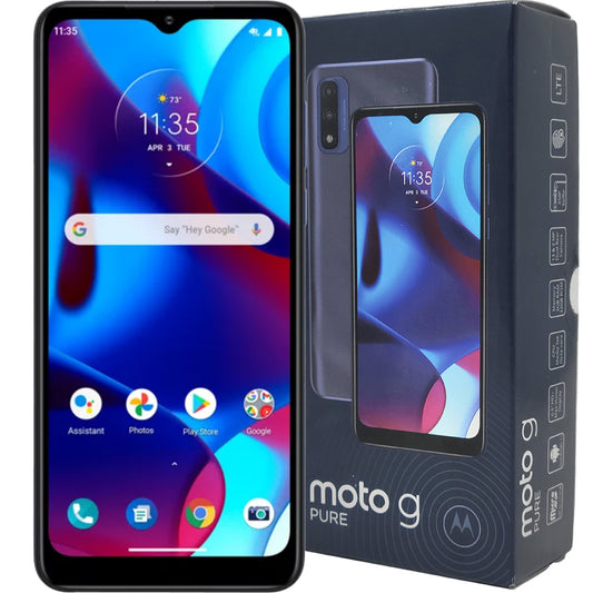 Motorola G Pure 32GB - Blue Certified Pre-Owned