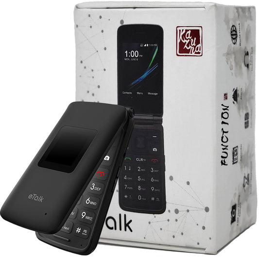 Kazuna eTalk 4G LTE Flip - Black-New